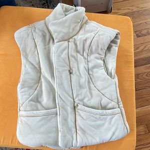 Free People Roll with us vest - cream/tan color, size L